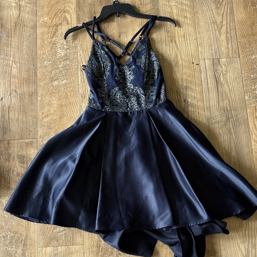 Elegant Navy Blue Kids Dress